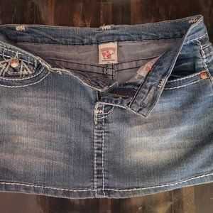 True Religion Mini Jean Skirt